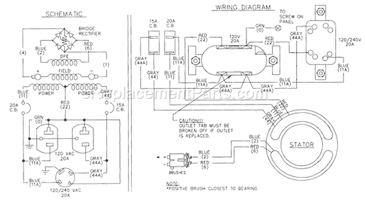 Page I Diagram and Parts List for 1149-0  Briggs and Stratton Generator